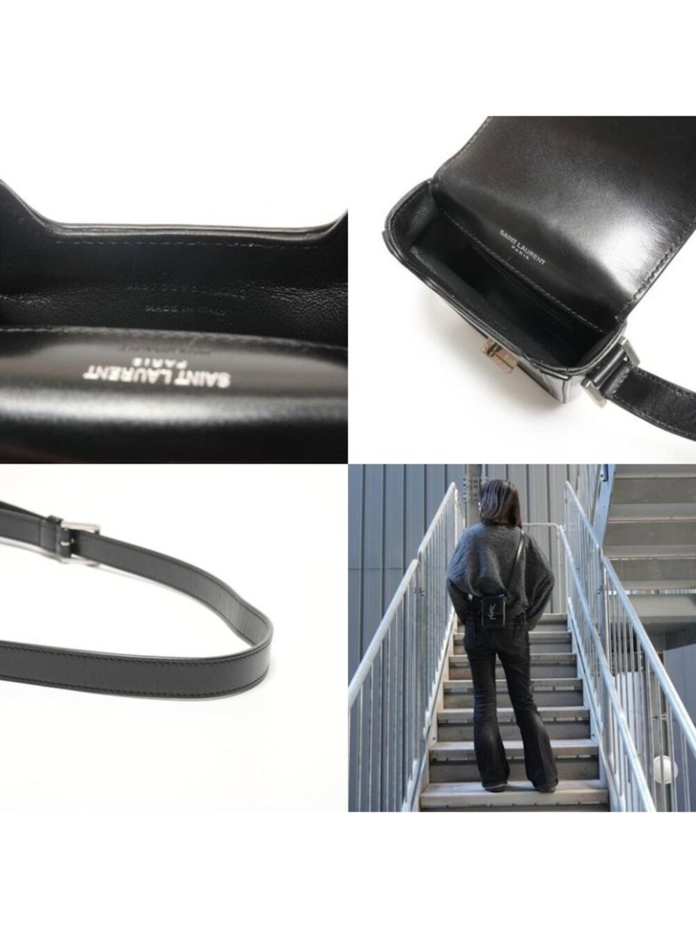 Saint Laurent Yves Shoulder Bag Solferino Mini Leather - Picture 10 of 10